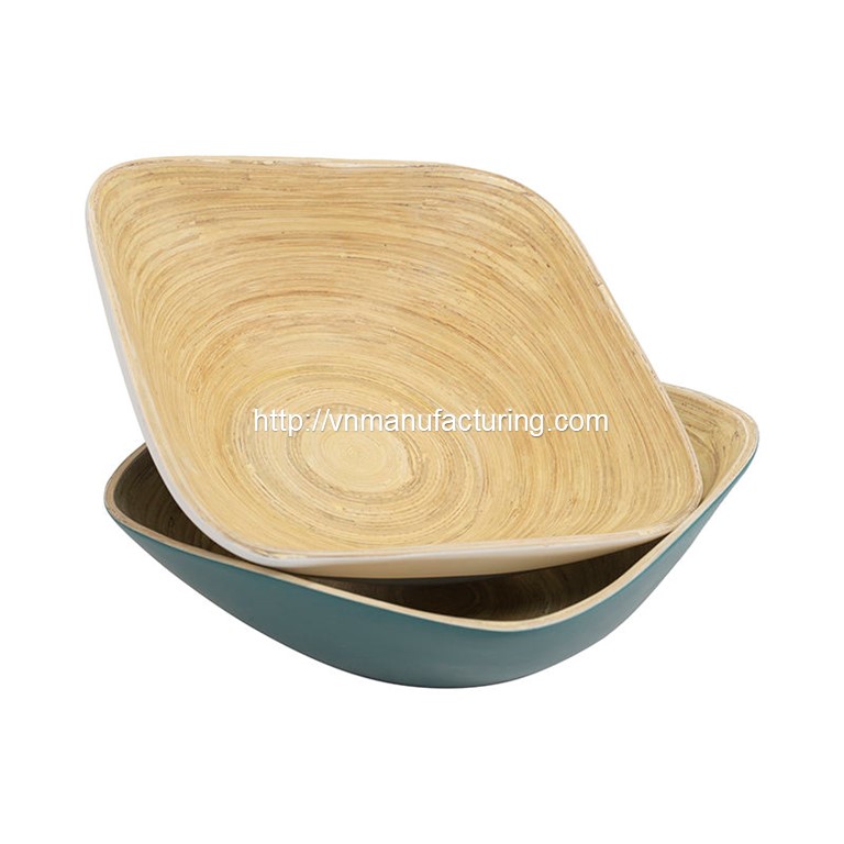 Sustainable and Stylish Coiled Bamboo Bowls