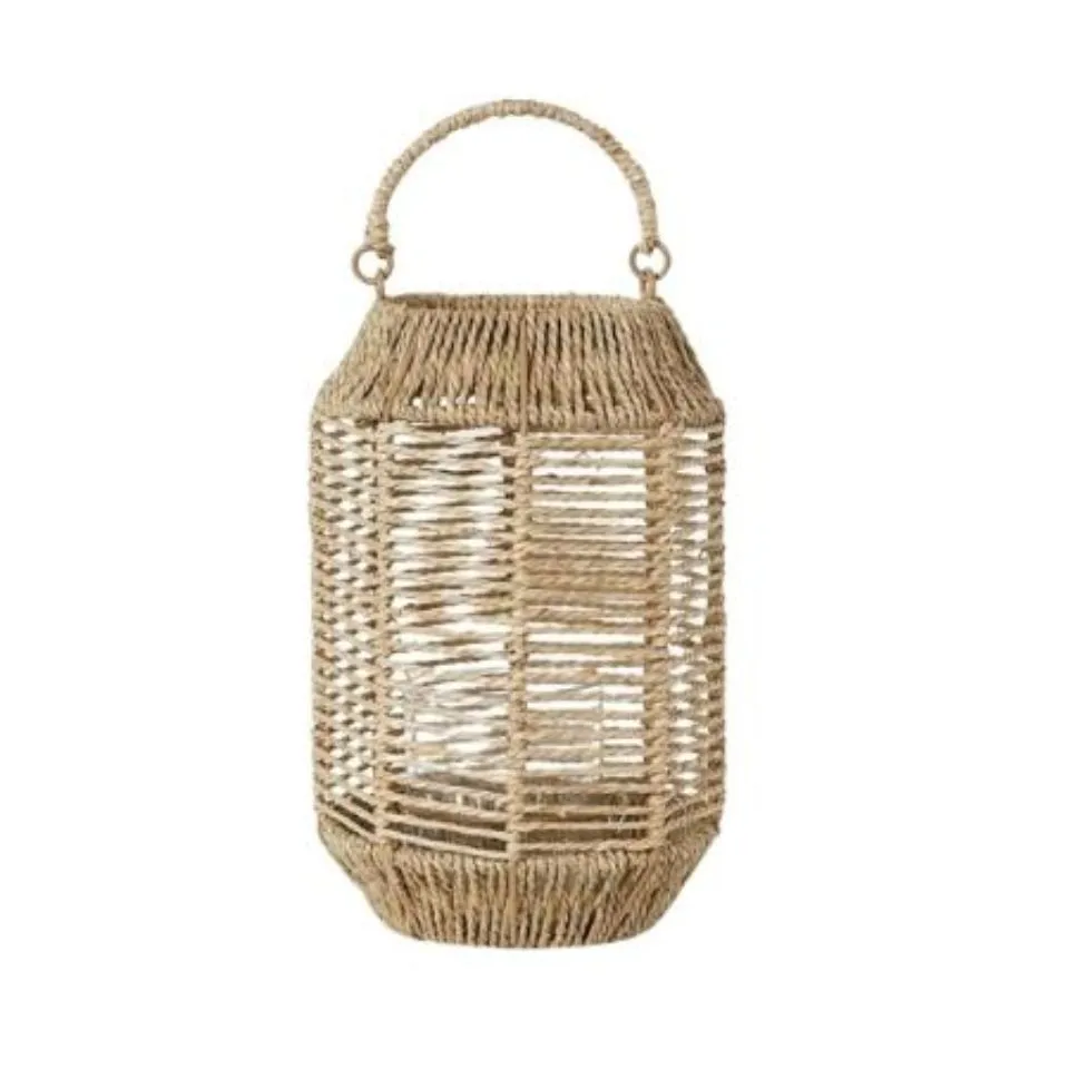 Natural Handmade Seagrass Lantern Low Moq