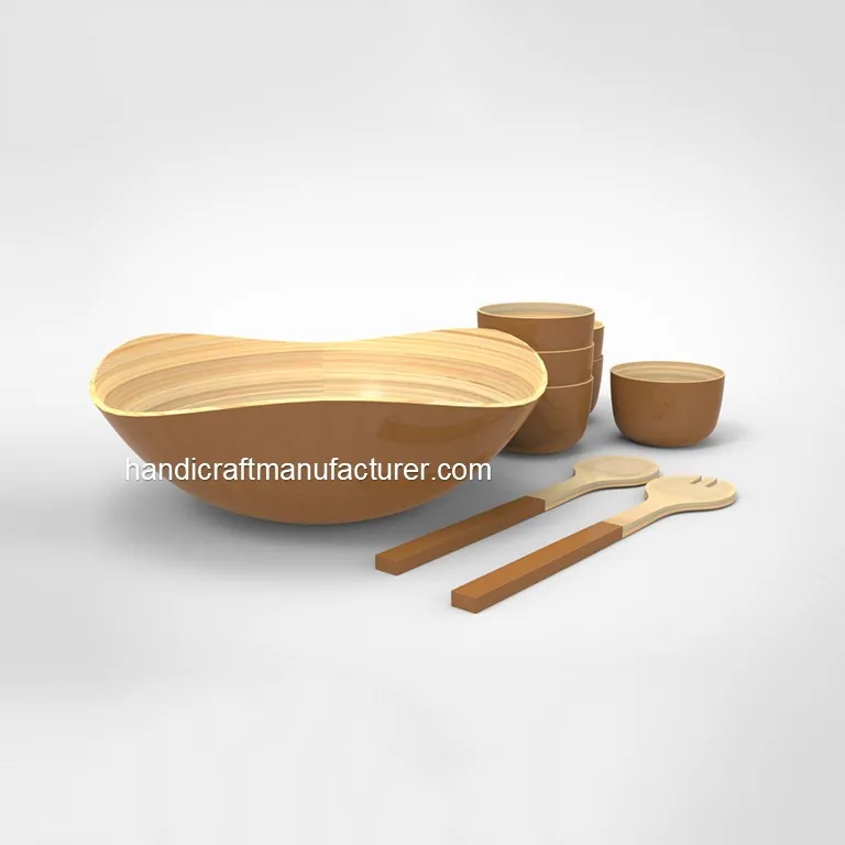 Lacquer Bamboo Bowls Set Low Moq