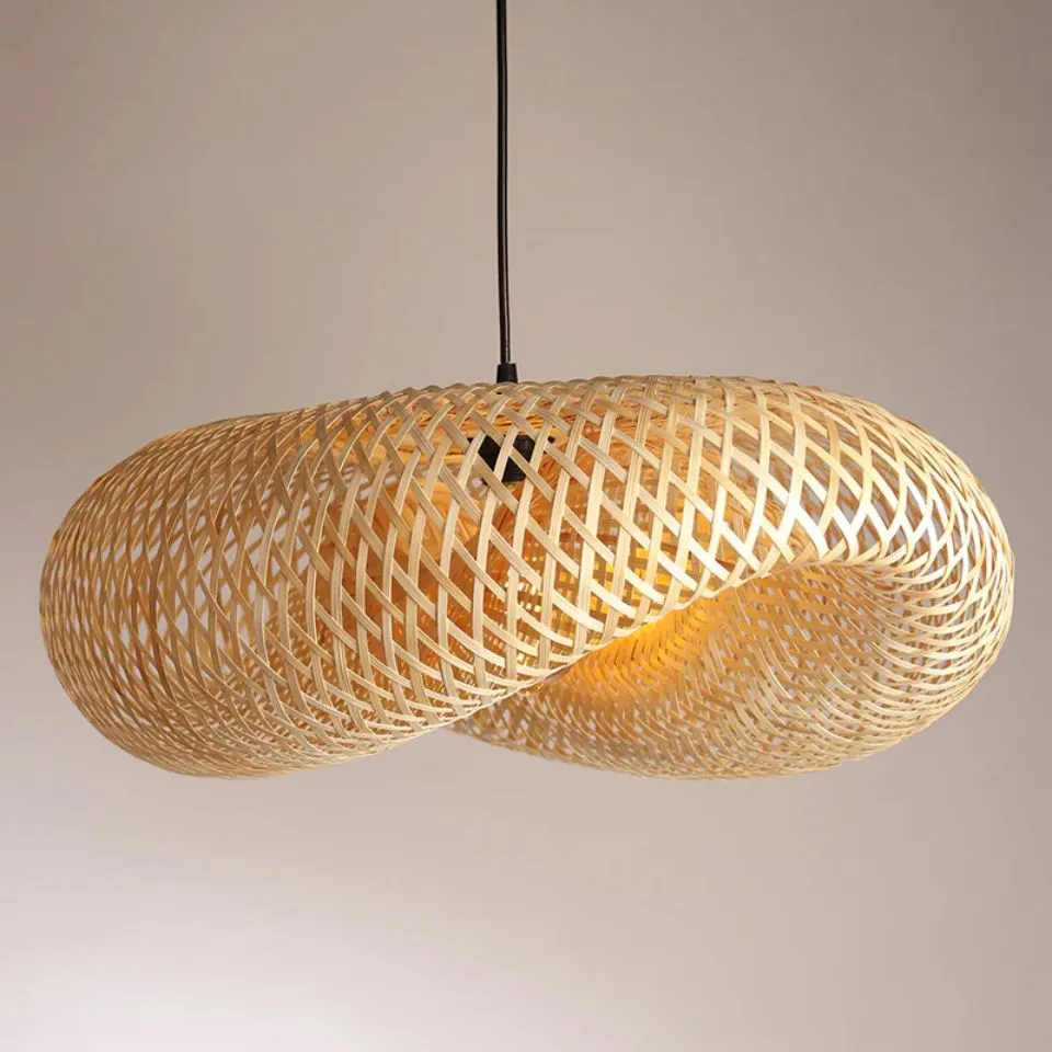 EHM bold bamboo spherical lampshade, handcrafted for premium modern collections.