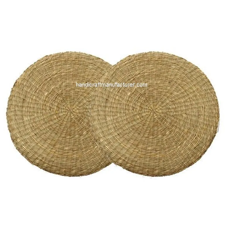 Round Natural Seagrass Placemats Short Lead Time