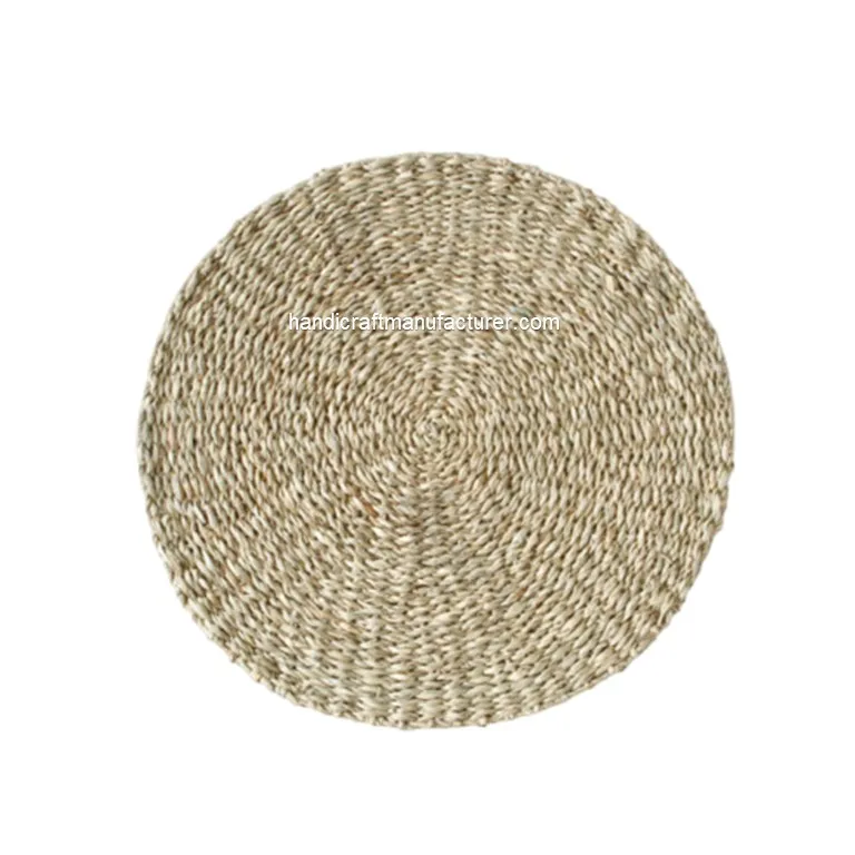 Round Natural Seagrass Placemats Private Label