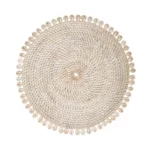 Rattan Placemats With Seashells Manufacturer