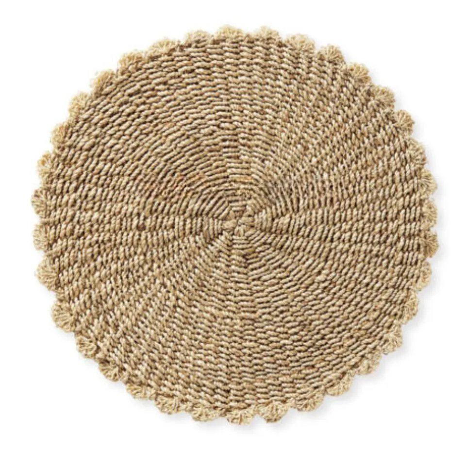 Round Natural Seagrass Placemats Handicraft