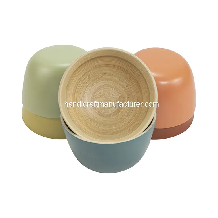 Small Spun Bamboo Bowls Hight Quality
