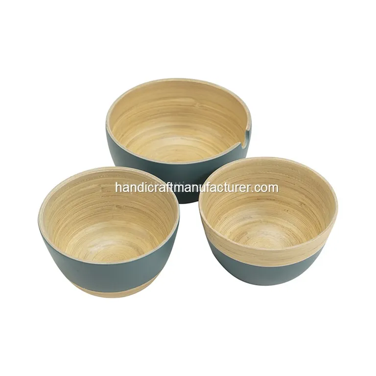 Small Spun Bamboo Bowls Handicraft