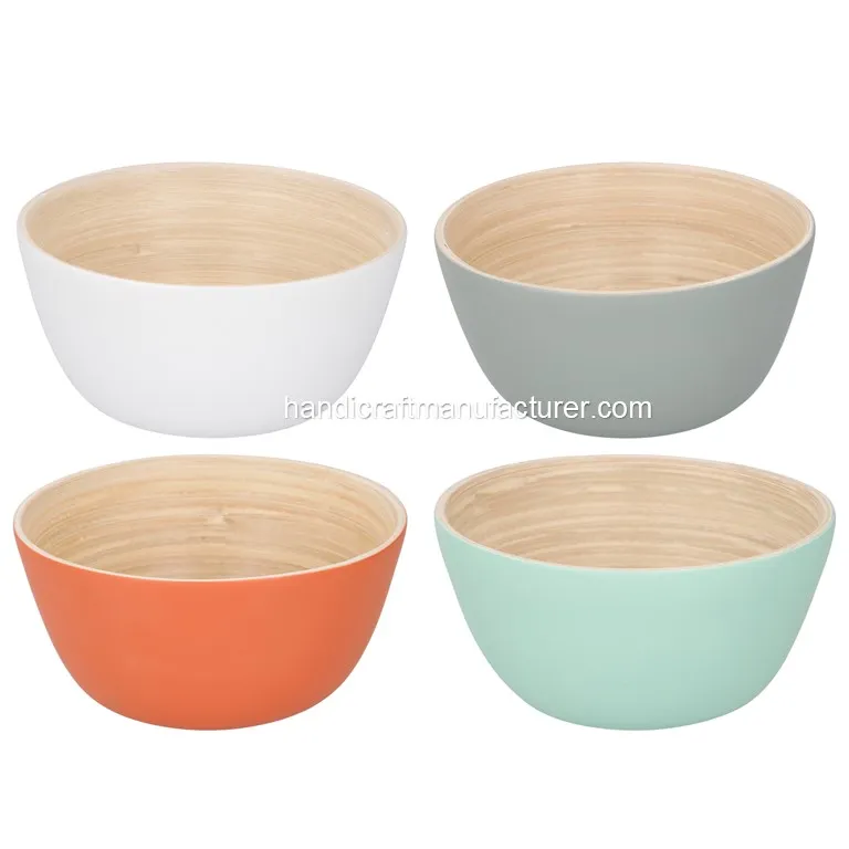 Small Spun Bamboo Bowls Low Moq