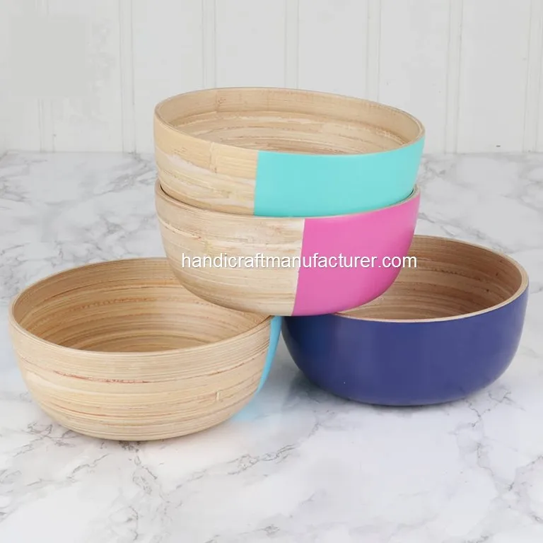 Small Spun Bamboo Bowls Custom