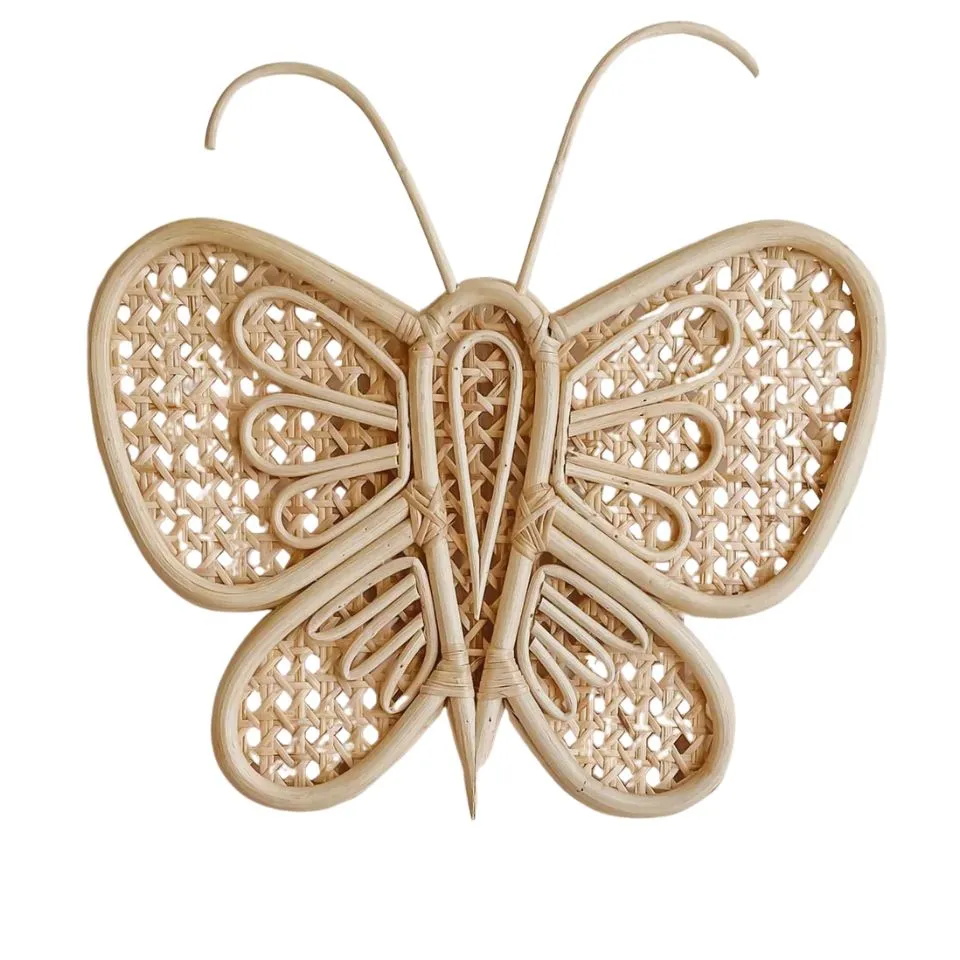 Animal Shaped Rattan Wall Decor Low Moq