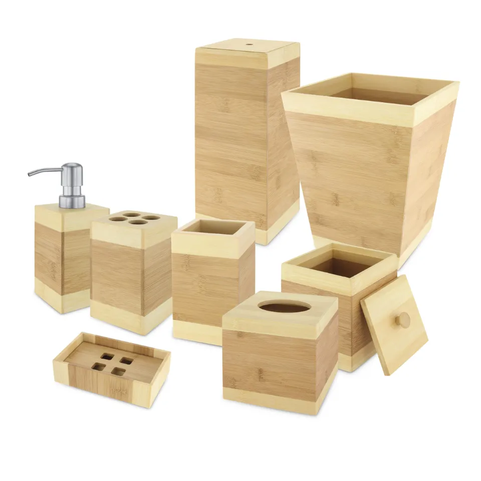 Bamboo Bathroom Set Private Label