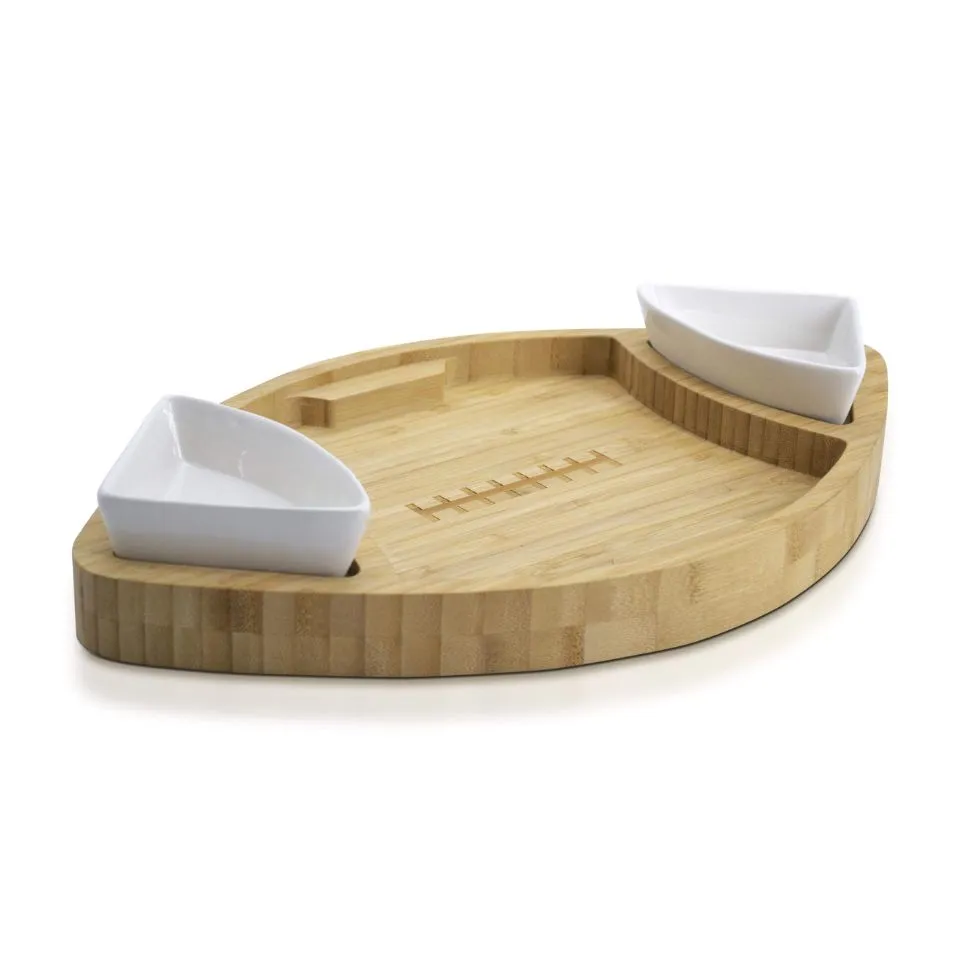 Bamboo Dip And Chip Tray OEM