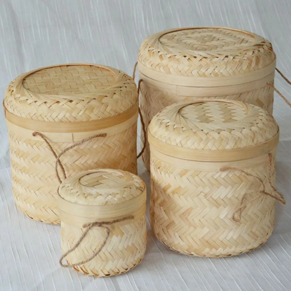 Premium woven bamboo boxes with jute tie closures – luxury OEM packaging by EHM