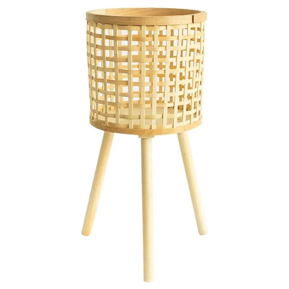 Bamboo Plant Pot Stand Private Label