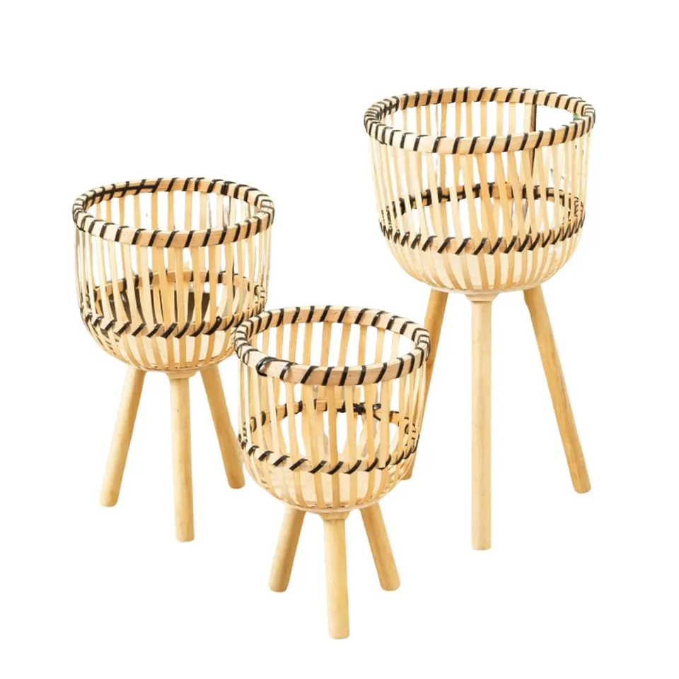 Bamboo Plant Pot Stand Handicraft