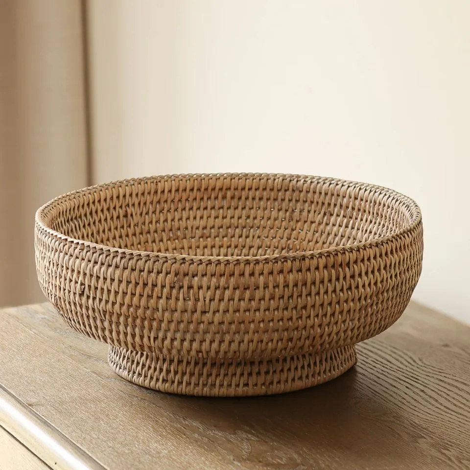 Handwoven rattan bowl by EHM – premium bowls manufacturing from natural rattan