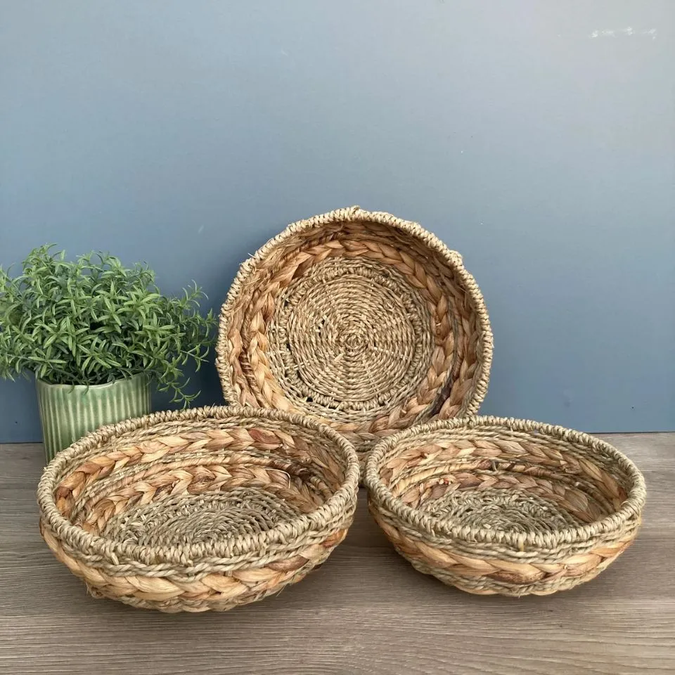 Eco-friendly seagrass & water hyacinth bowl – EHM sustainable bowls manufacturing