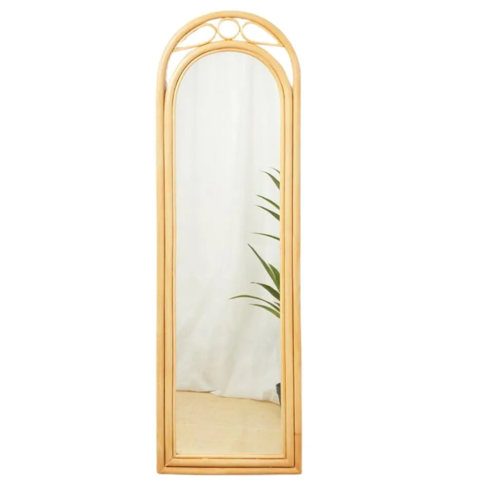 Cane Rattan Arch Mirror Full Length Short Lead Time