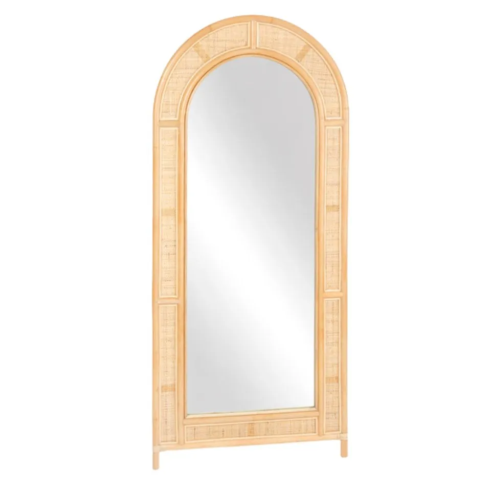 Cane Rattan Arch Mirror Full Length Private Label