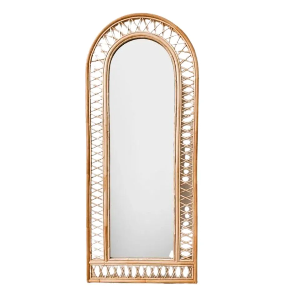 Cane Rattan Arch Mirror Full Length Vietnam