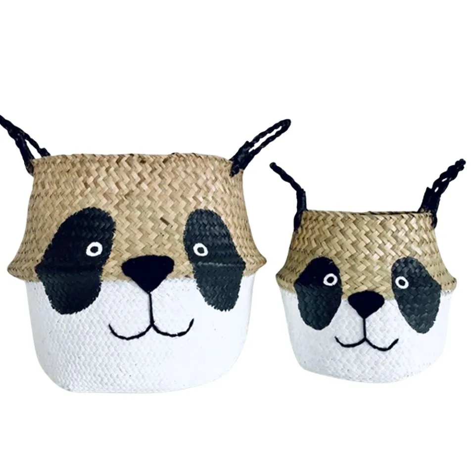 Cute Face Seagrass Belly Basket Manufacturer