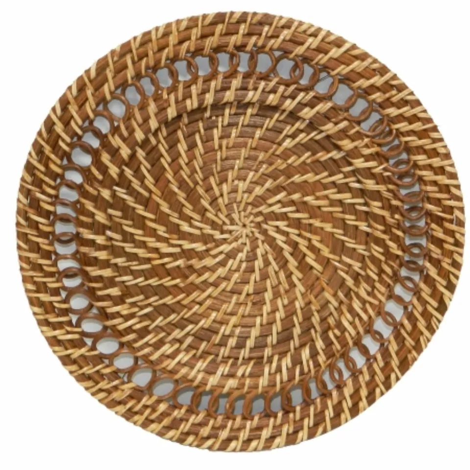Exquisite Handwoven Rattan Charger Plate Hight Quality
