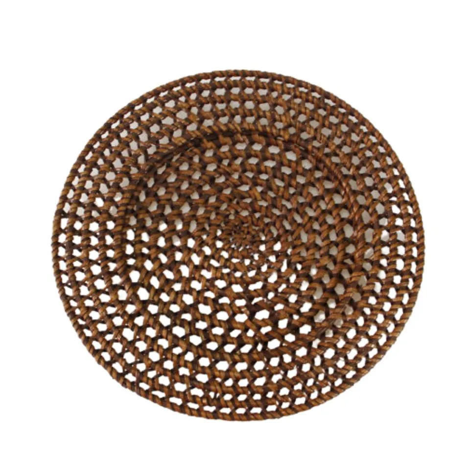 Exquisite Handwoven Rattan Charger Plate Short Lead Time