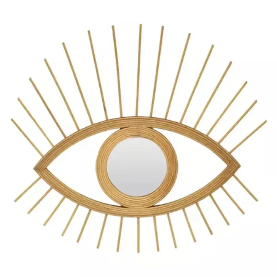 Eye Shape Rattan Mirror Private Label