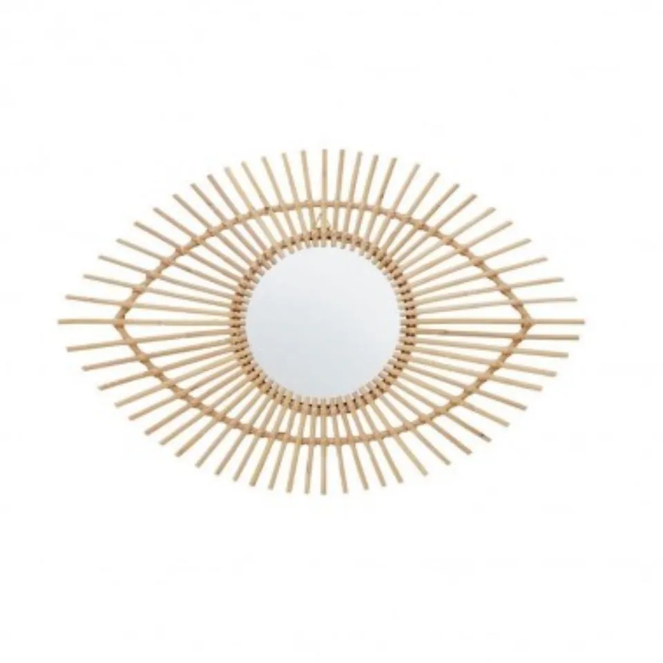 Eye Shape Rattan Mirror Low Moq