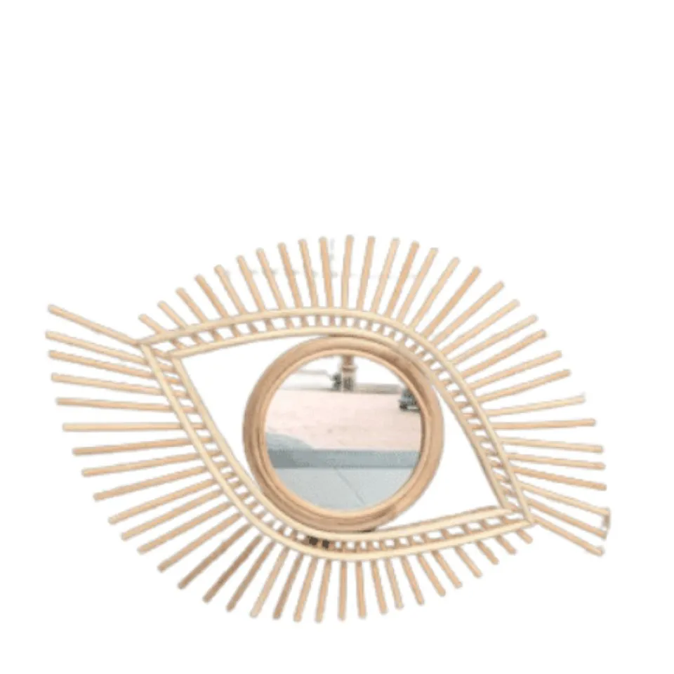Eye Shape Rattan Mirror Manufacturer