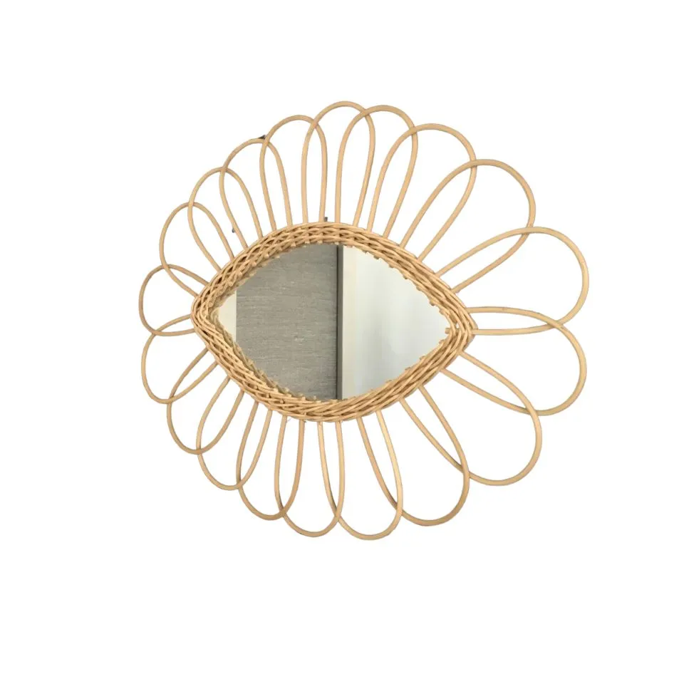 Eye Shape Rattan Mirror Custom