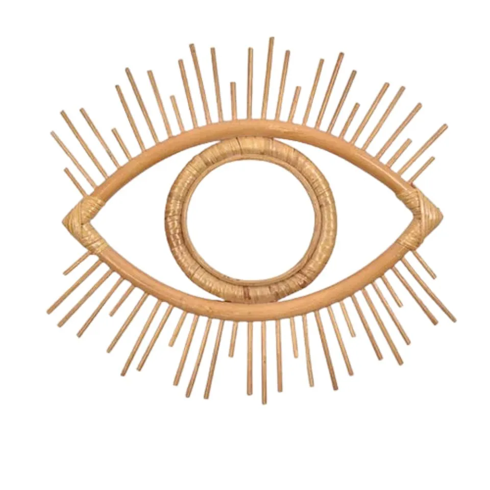 Eye Shape Rattan Mirror Vietnam