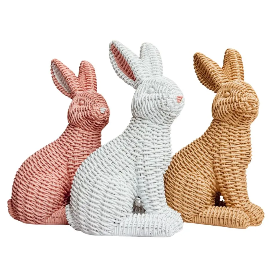 Handcrafted Rattan Bunny Decor Low Moq