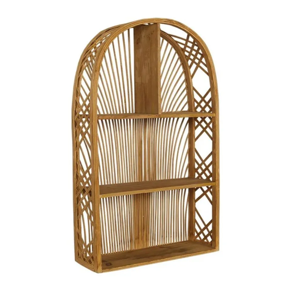 Handmade Bamboo Wall Shelf Private Label