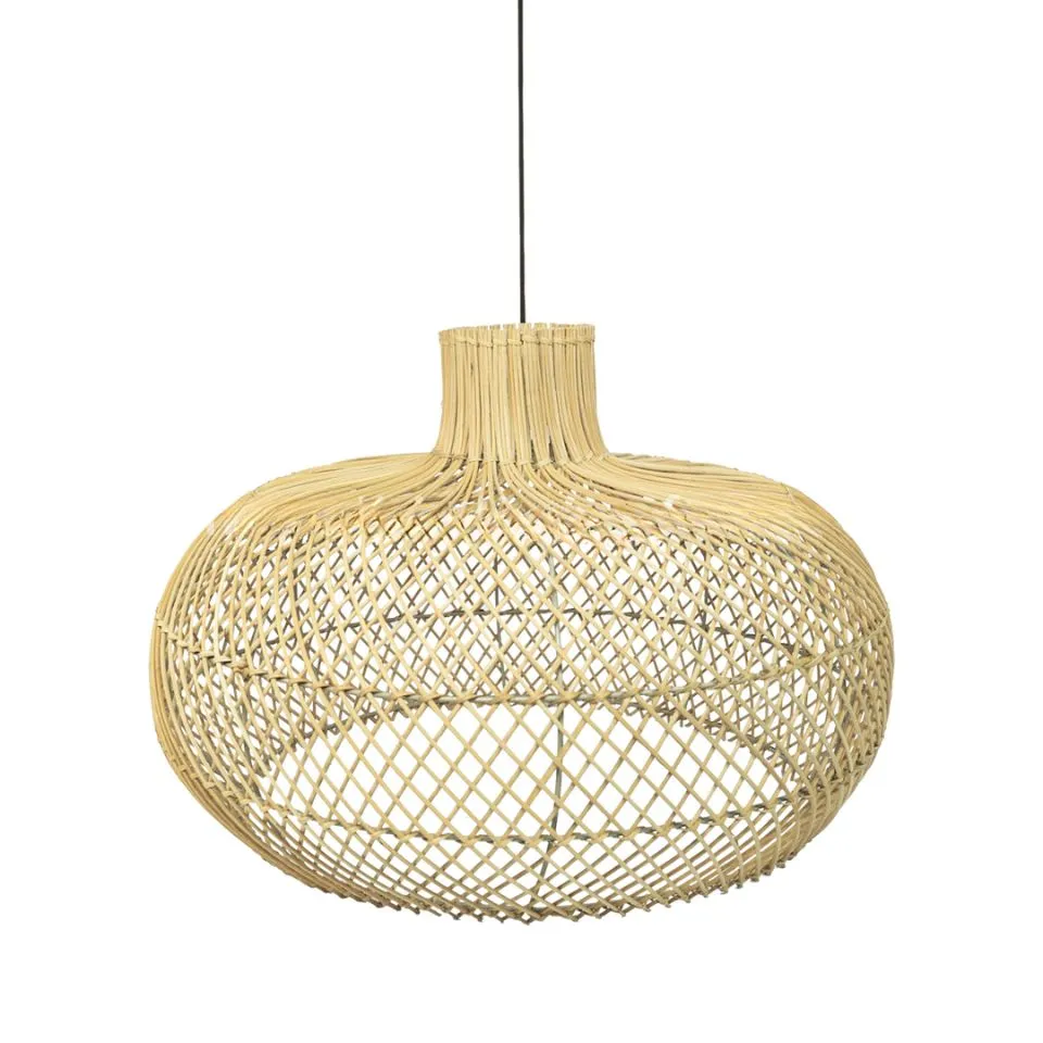 Handwoven Round Rattan Lampshade Handicraft
