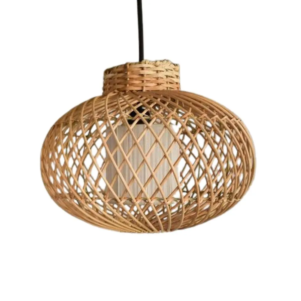 Handwoven Round Rattan Lampshade Vietnam