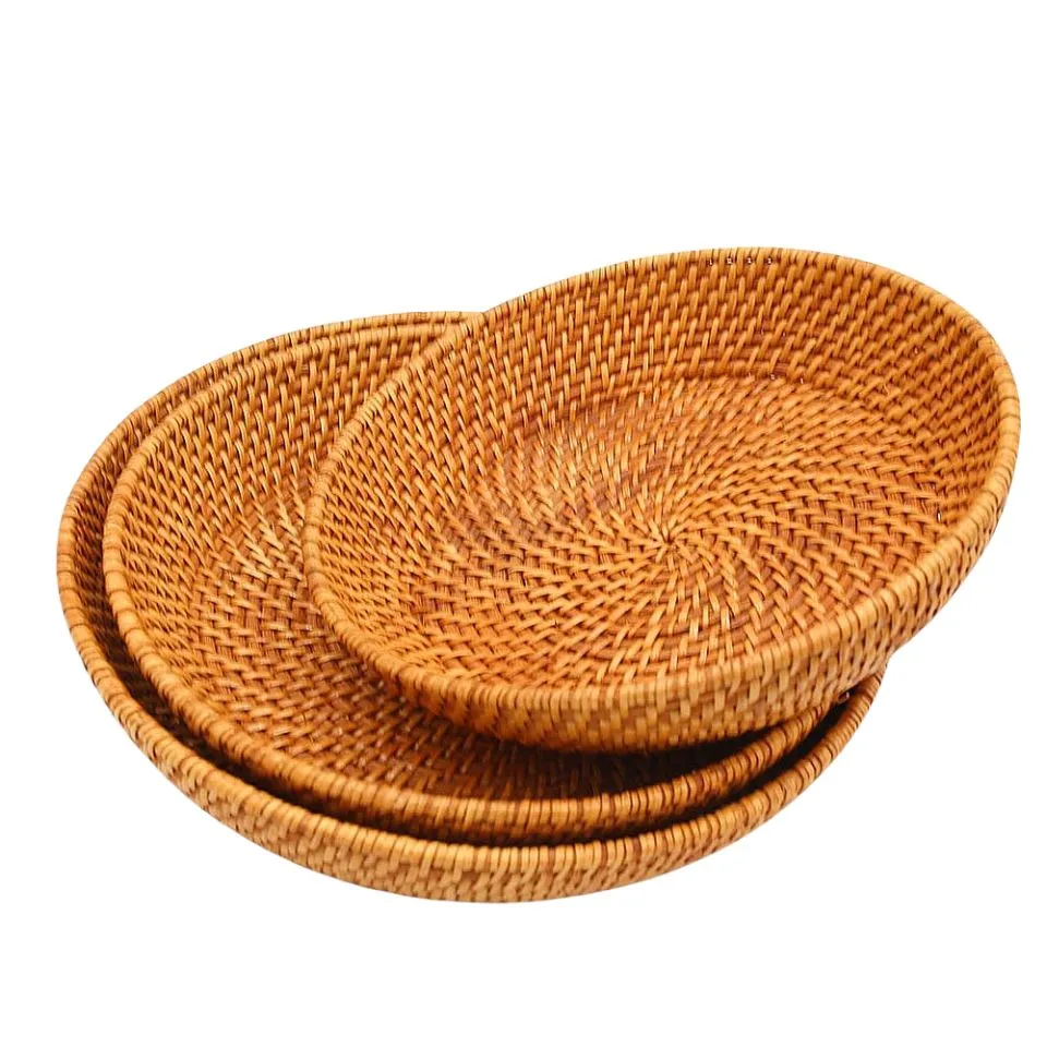 Handwoven rattan serving bowl – wholesale OEM manufacturing