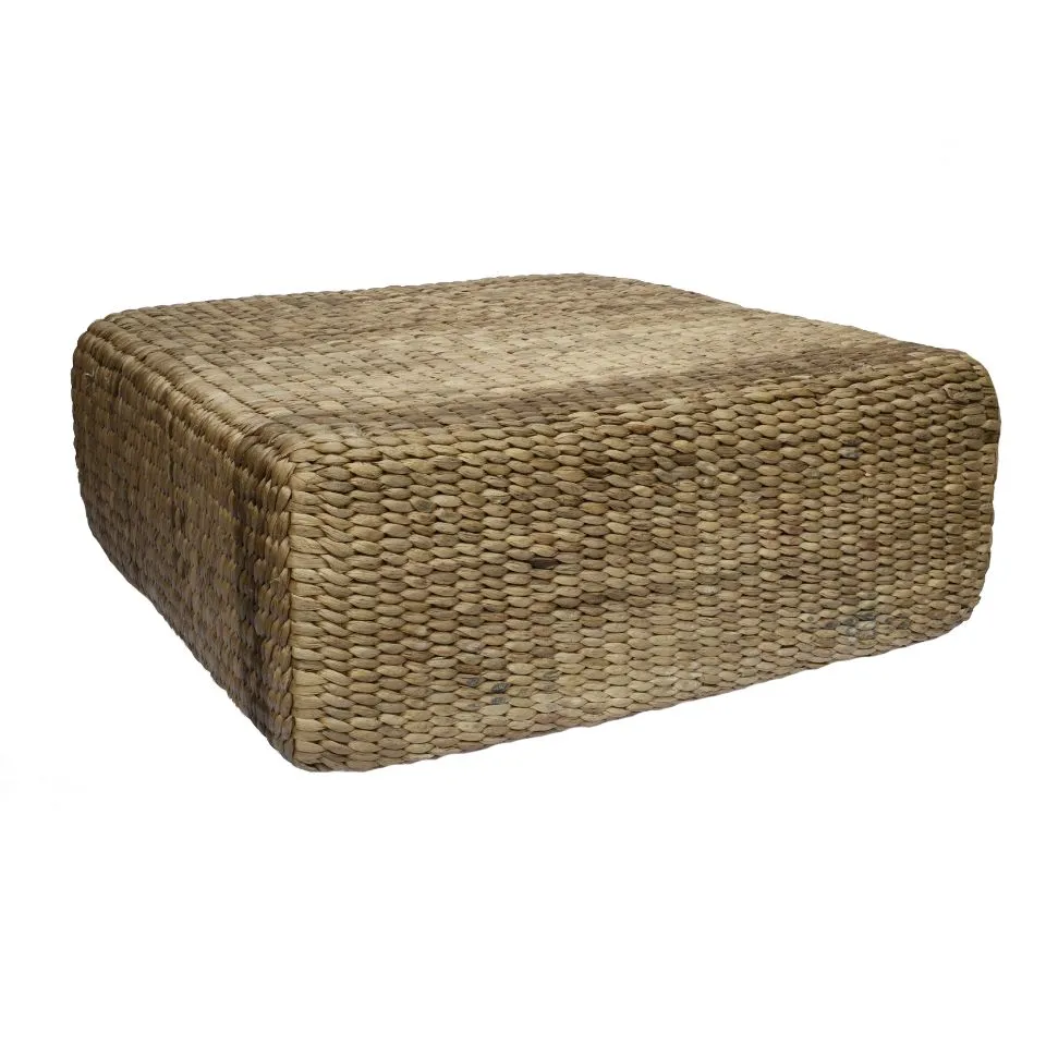 Handwoven Water Hyacinth Ottoman Private Label