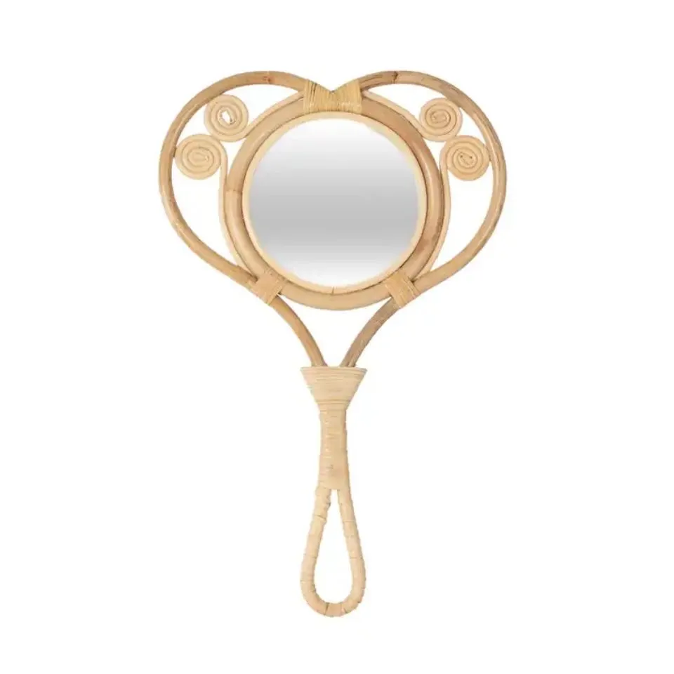 Heart Shaped Rattan Mirror Hight Quality