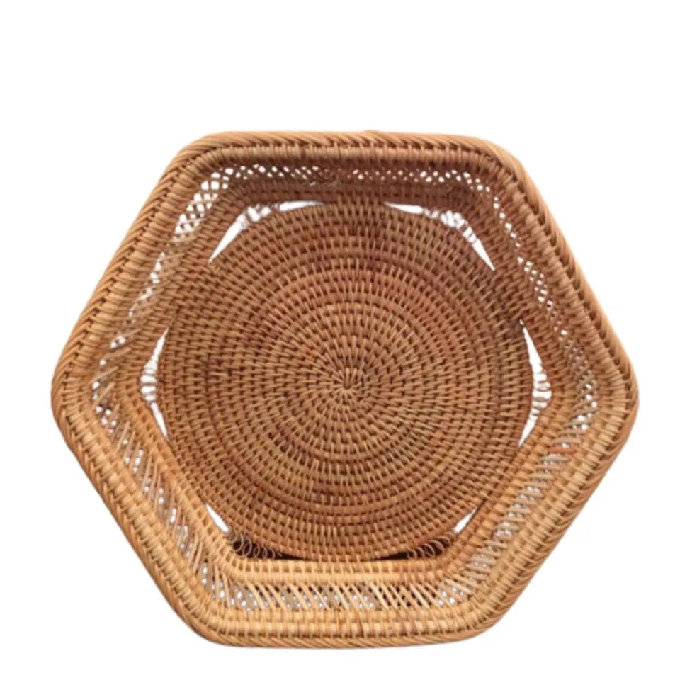 Hexagon Rattan Tray Manufacturer