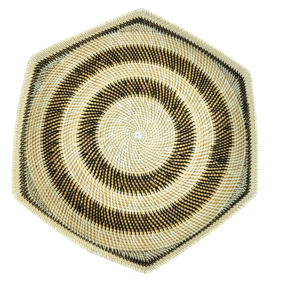 Hexagon Rattan Tray OEM