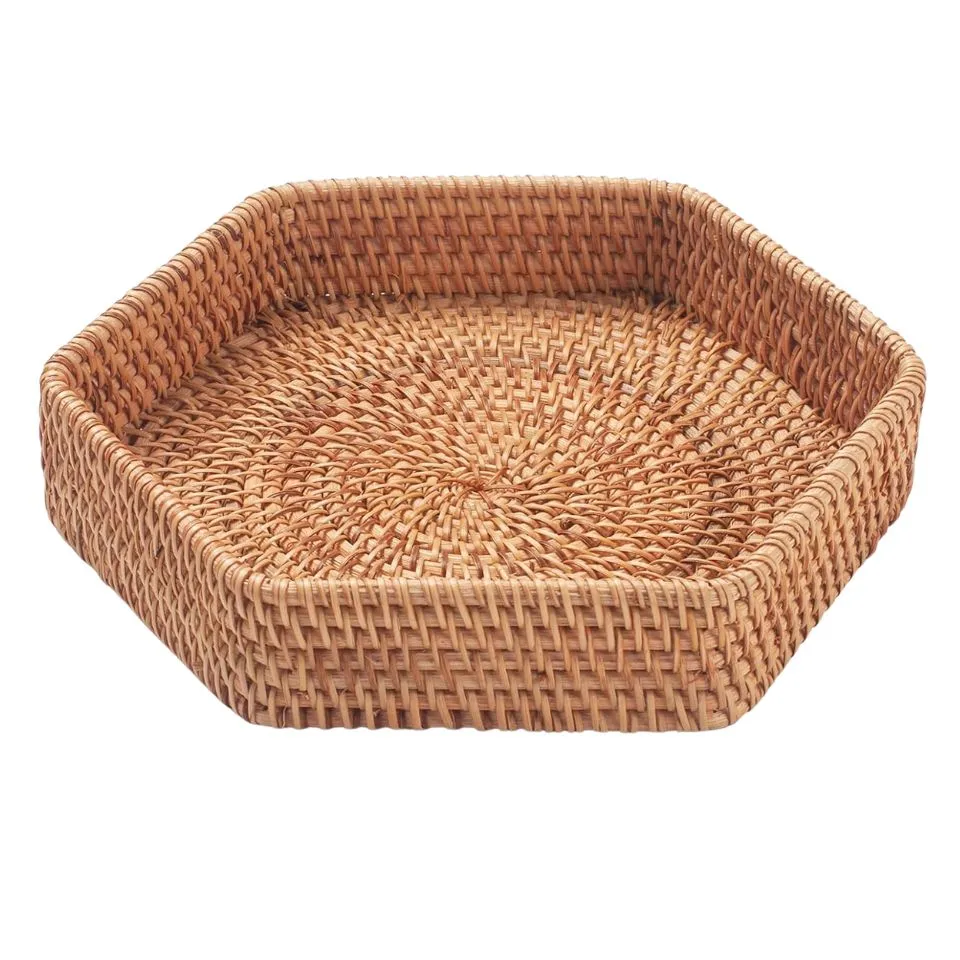 Hexagon Rattan Tray Custom