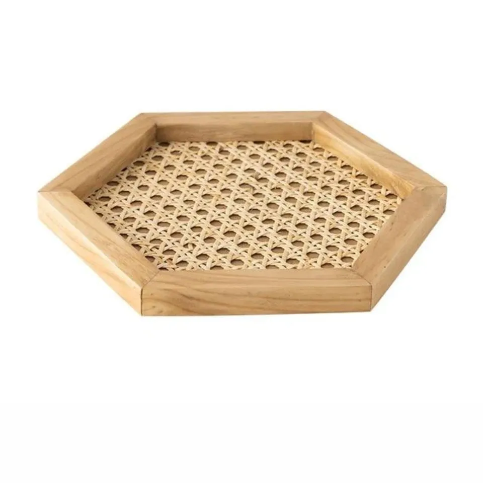 Hexagon Rattan Tray Vietnam