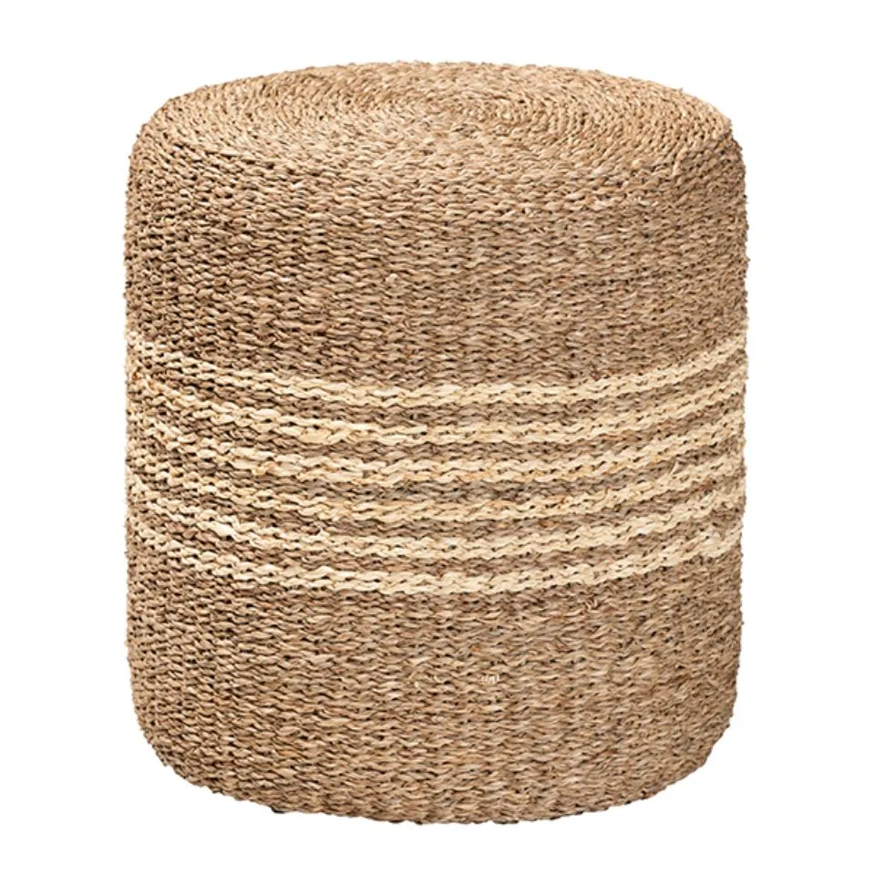 High quality Natural Seagrass Pouf Ottoman Manufacturer