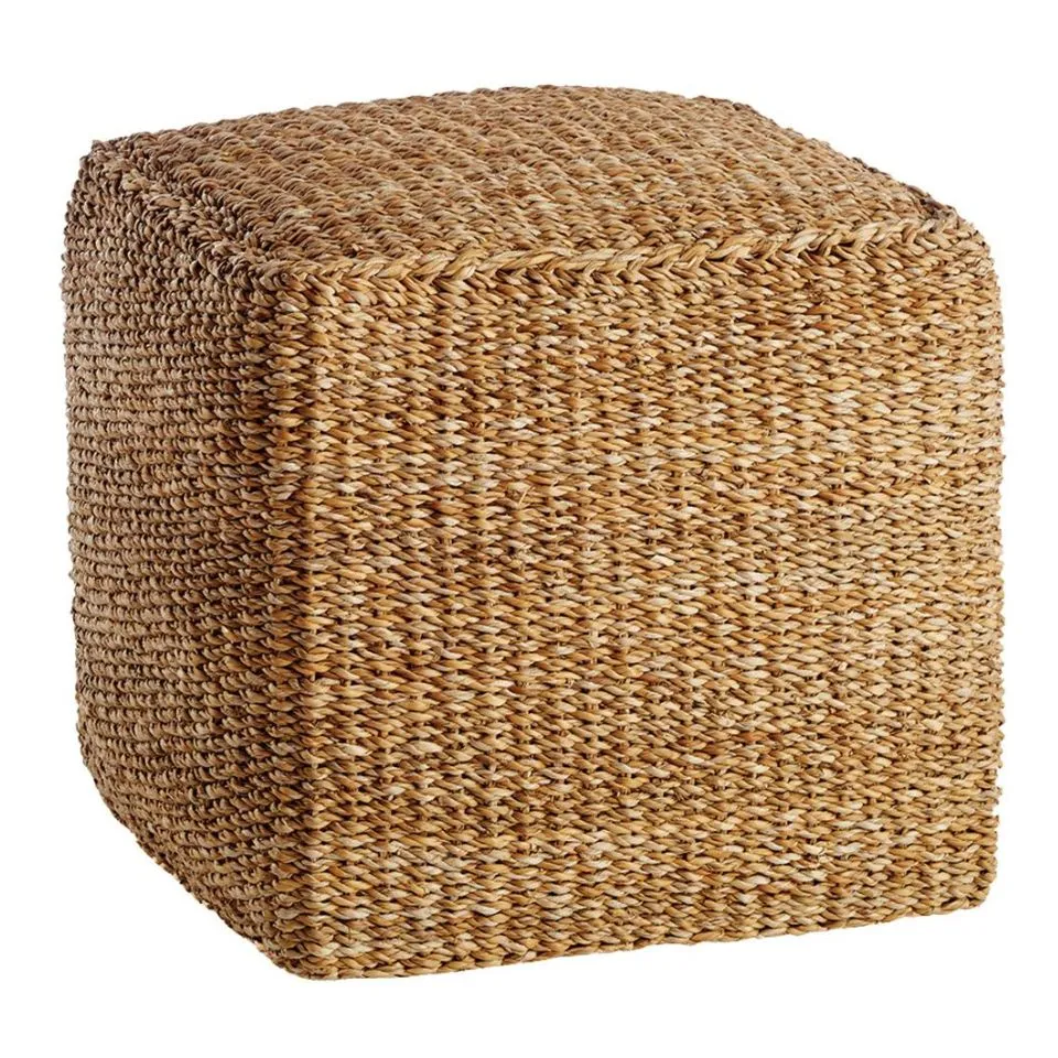 High quality Natural Seagrass Pouf Ottoman Hight Quality