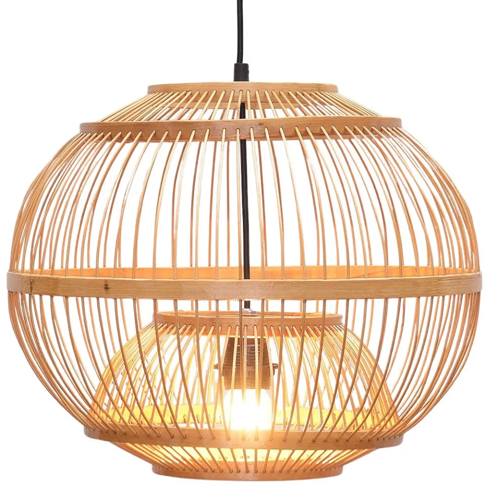 Intricately Woven Bamboo Lampshade Custom