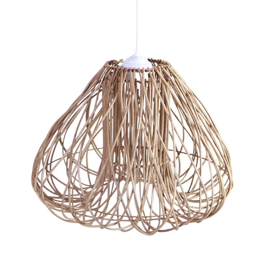 Intricately Woven Rattan Lampshade Low Moq