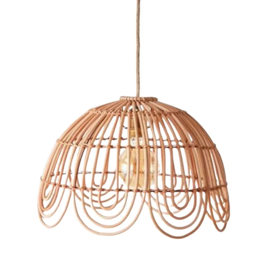 Intricately Woven Rattan Lampshade Manufacturer