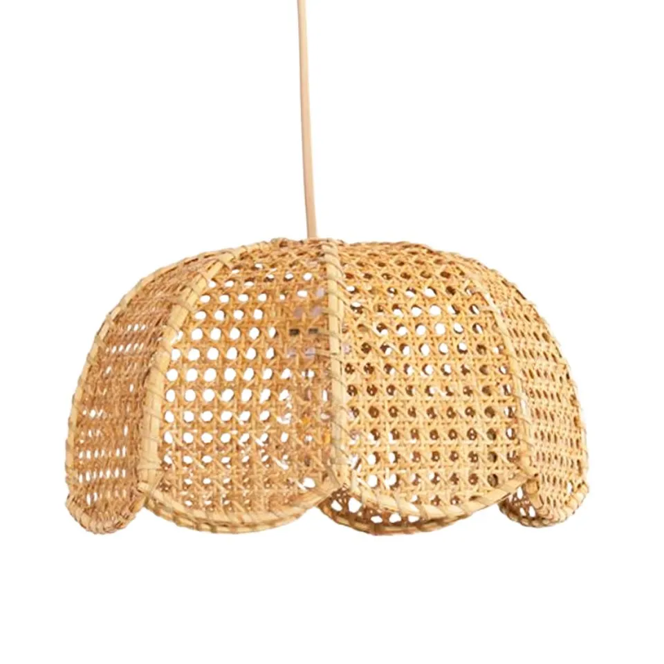 Intricately Woven Rattan Lampshade Vietnam