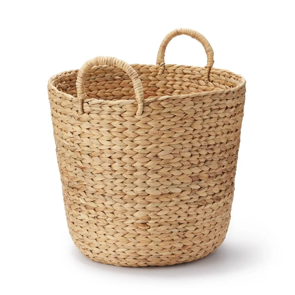 Large Water Hyacinth Basket With Handle Hight Quality