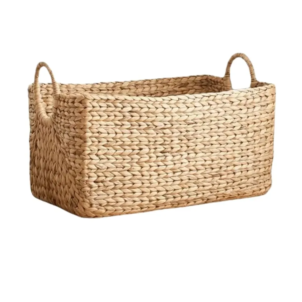 Large Water Hyacinth Basket With Handle OEM